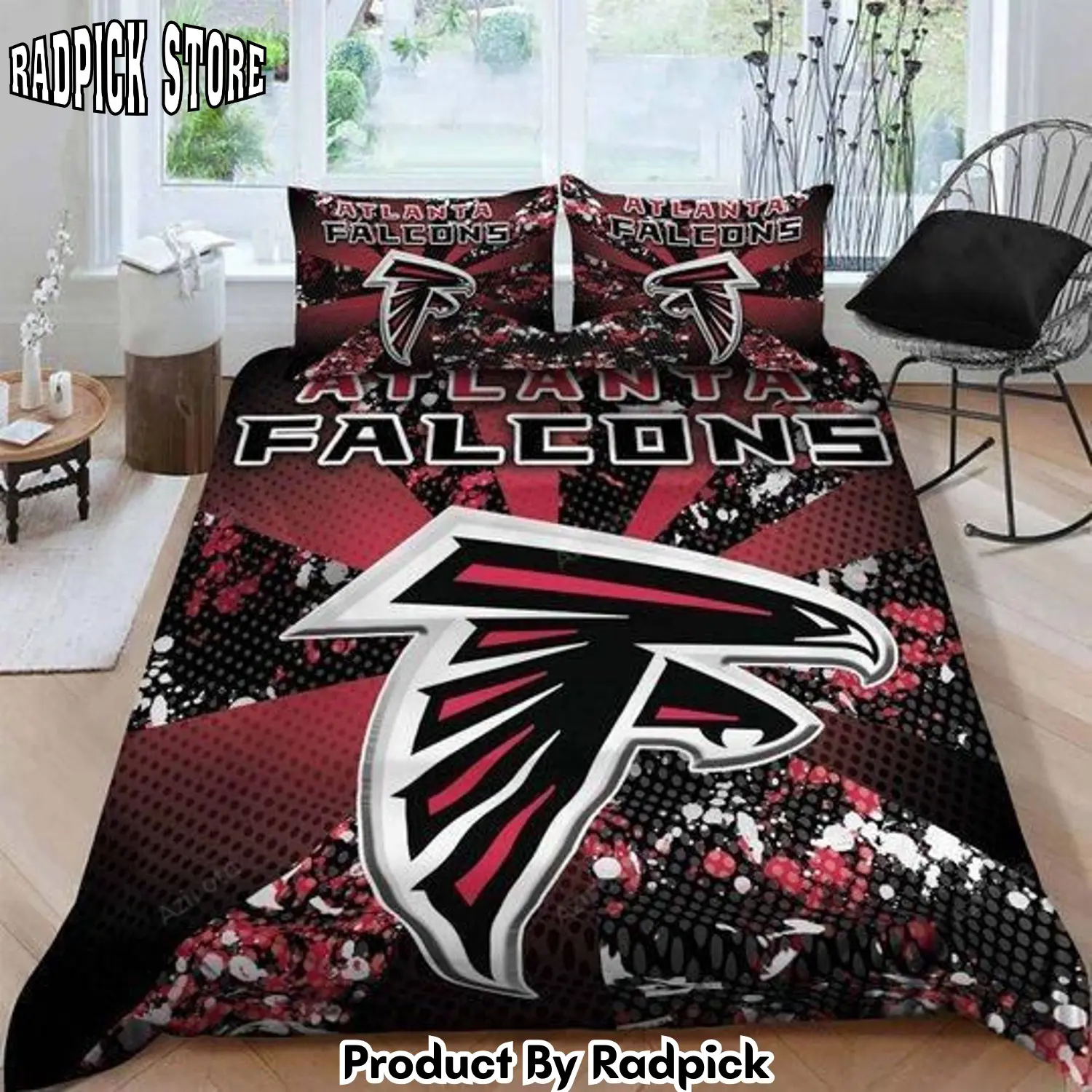 Radpick v6 atlanta falcons bedding set duvet cover pillow cases decor home rp327564